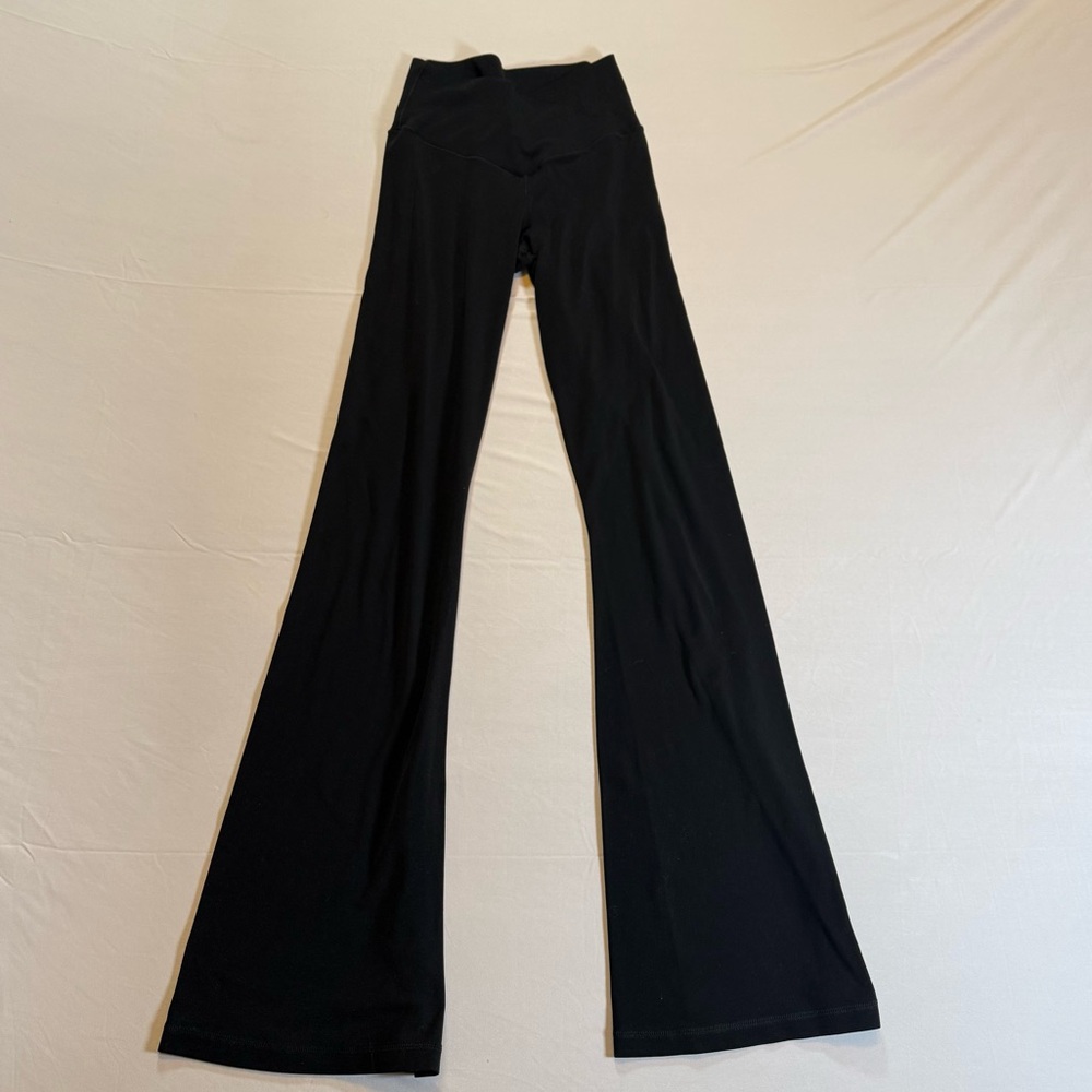 Black High Waist Flared Yoga Pants